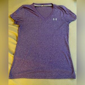 Under Armour Heat Gear Purple T-Shirt Workout Clothes